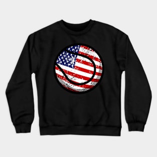 Tennis American Flag 4Th Of July Crewneck Sweatshirt